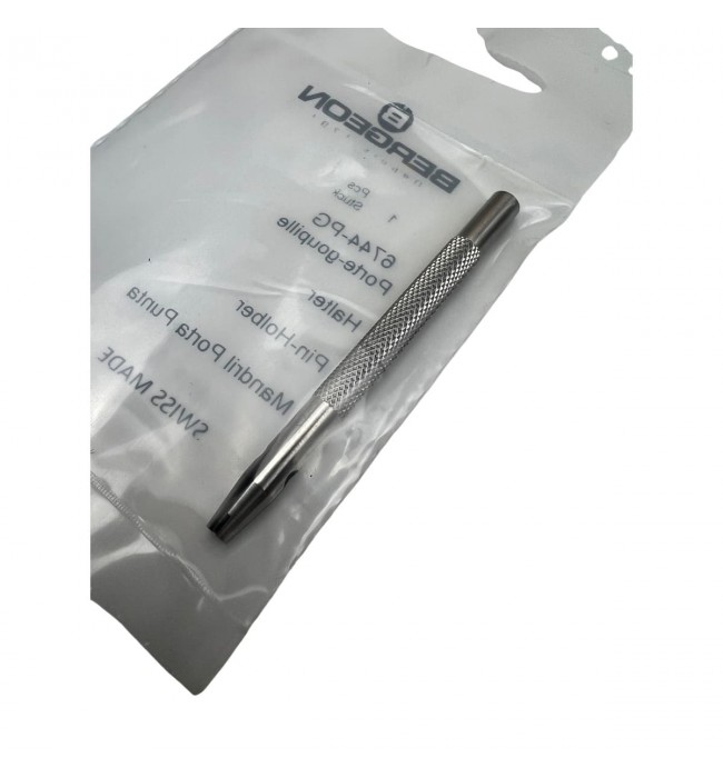 Bergeon 6744-PG Steel Double Pin Holder, Fluted Handle, 6 Pack
