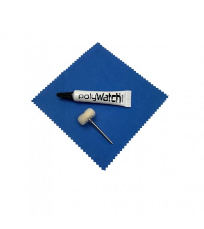 PolyWatch Plastic Crystal Polish Kit with Cloth and Brush