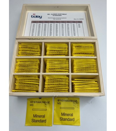 Sternkreuz MS Mineral Watch Glass Assortment - 100 pcs with Wooden Box by Boley