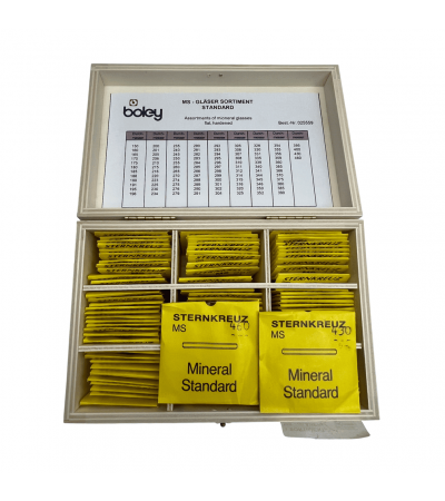 Sternkreuz MS Mineral Watch Glass Assortment - 100 pcs with Wooden Box by Boley