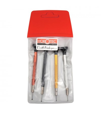 Horotec MSA01.020-F Watchmaker Screwdriver Set - 4 Precision Sizes