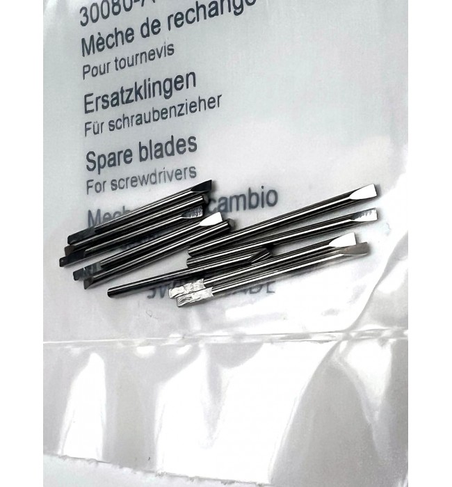 Bergeon 30080-A-10 DI 1.20 Steel Screwdriver Blades - Pack of 10