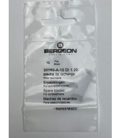 Bergeon 30080-A-10 DI 1.20 Steel Screwdriver Blades - Pack of 10