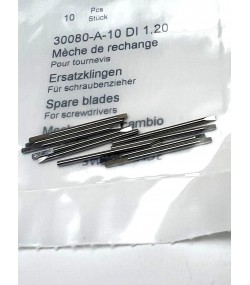 Bergeon 30080-A-10 DI 1.20 Steel Screwdriver Blades - Pack of 10