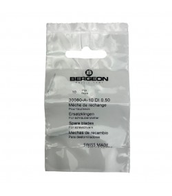 Bergeon 30080-A-10 DI 0.50 mm Steel Screwdriver Blades - Pack of 10