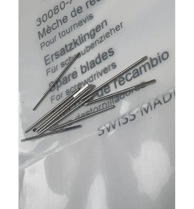 Bergeon 30080-A-10 DI 0.60 mm Steel Screwdriver Blades - Pack of 10