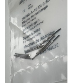 Bergeon 30080-A-10 DI 0.80 mm Steel Screwdriver Blades - Pack of 10