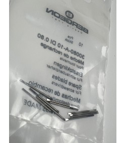 Bergeon 30080-A-10 DI 0.80 mm Steel Screwdriver Blades - Pack of 10
