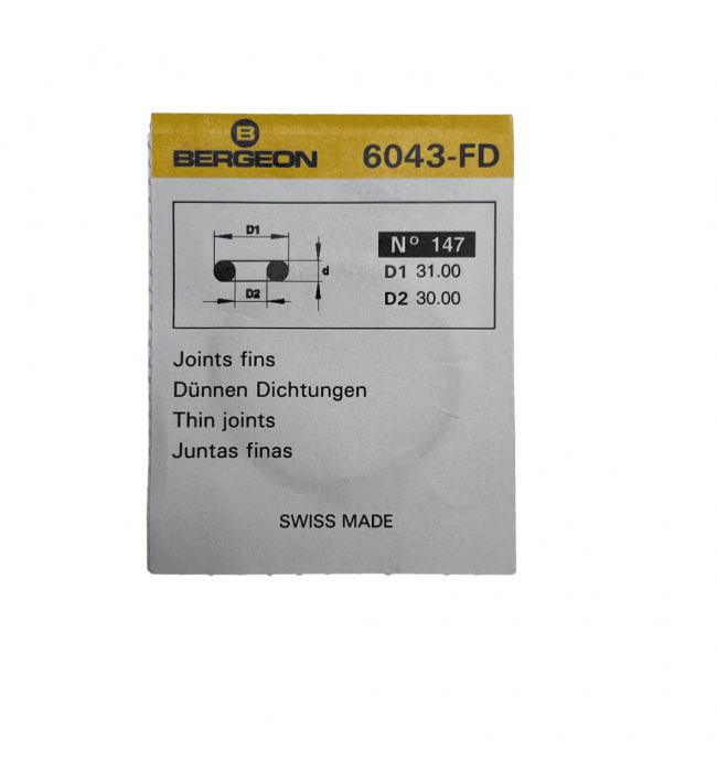 Bergeon No. 147 Rubber O-Ring Gaskets - Pack of 2