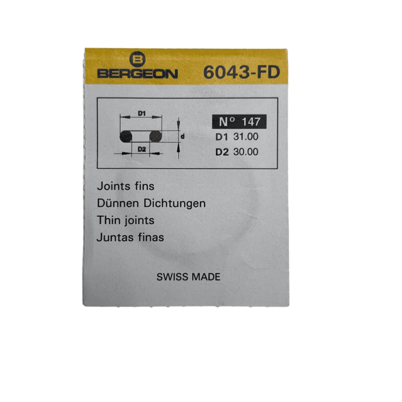 Bergeon 6043-FD-002 Номер 147 Резервни гумени уплътнения 2 бр. Bergeon 6043-FD-002 Номер 147 Резервни гумени уплътнения 2 бр.