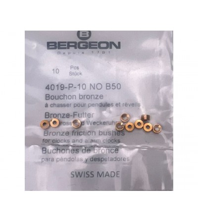 Bergeon 4019-P-10 No B50 Brass Clock Bushings - Pack of 10
