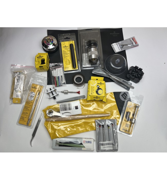 USED, ВРЪЩАНИЯ: Смесен набор от инструменти за часовникари, Bergeon Horotec Boley