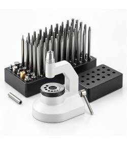 Bergeon 15285-B Professional Riveting and Staking Machine with 50 Punches and 10 Stakes
