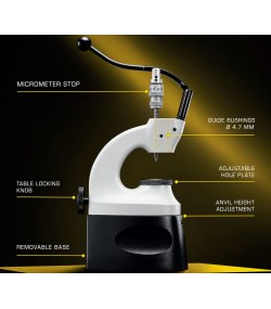 Bergeon 15285-B Professional Riveting and Staking Machine with 50 Punches and 10 Stakes
