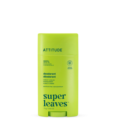 ATTITUDE Super Leaves Deodorant, Pear & Amber, 75 g