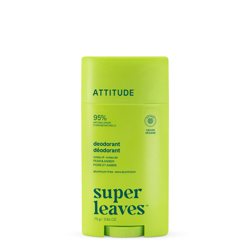 ATTITUDE Super Leaves Deodorant, Pear & Amber, 75 g ATTITUDE Super Leaves Deodorant, Pear & Amber, 75 g