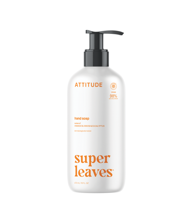 ATTITUDE Super leaves Hand Soap Orange Blossom & Eucalyptus 473 mL