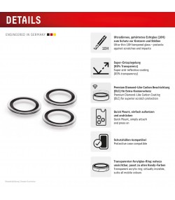 DISPLEX Premium Camera Lens Glass for iPhone 18 Pro / 18 Pro Max 10H DLC