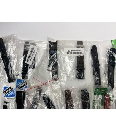 Mixed Lot of 22 Watch Straps and 1 Buckle by Hirsch
