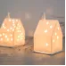 Illuminated House with Sharp Roof