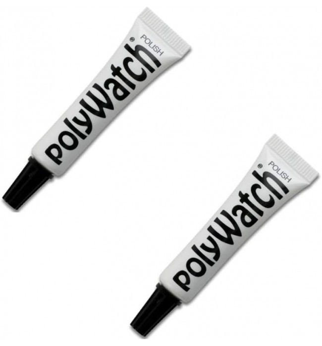 PolyWatch Plastic Watch Crystal Scratch Remover Polish Tool - Pack of 2
