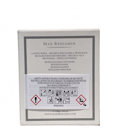 White Pomegranate Luxury Natural Candle Refill Max Benjamin