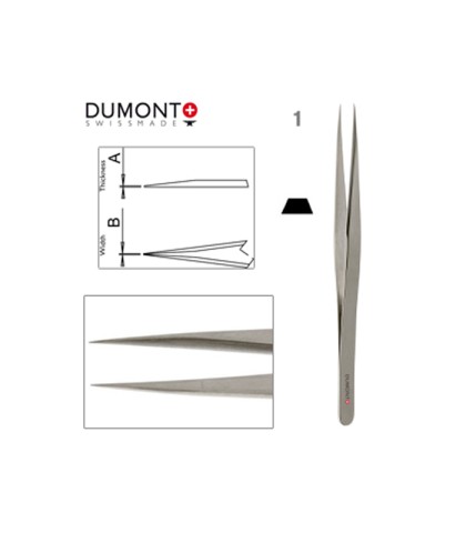 Dumont Dumoxel #1 Tweezers Antimagnetic Steel 120mm Swiss Watchmaker Tool