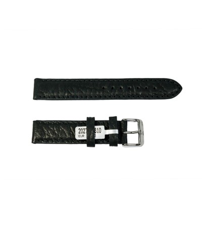 Camel Bison watch black leather strap 18mm