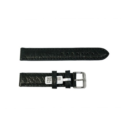 Camel Bison watch black leather strap 18mm