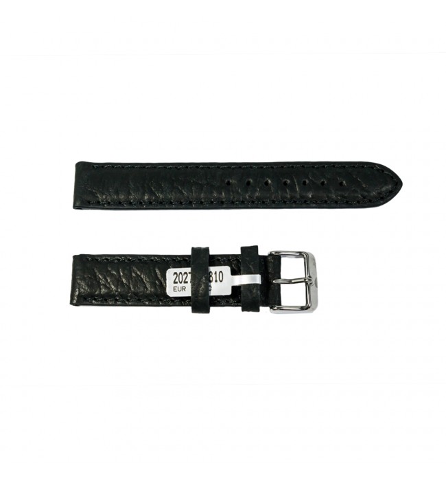 Camel Bison watch black leather strap 18mm