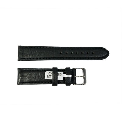 Camel Bison watch black leather strap 20mm