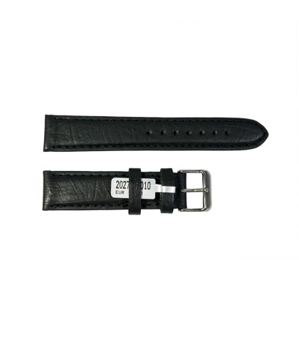 Camel Bison watch black leather strap 20mm