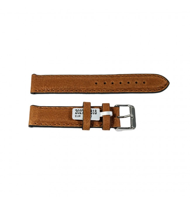 Camel Bison watch brown leather strap 18mm