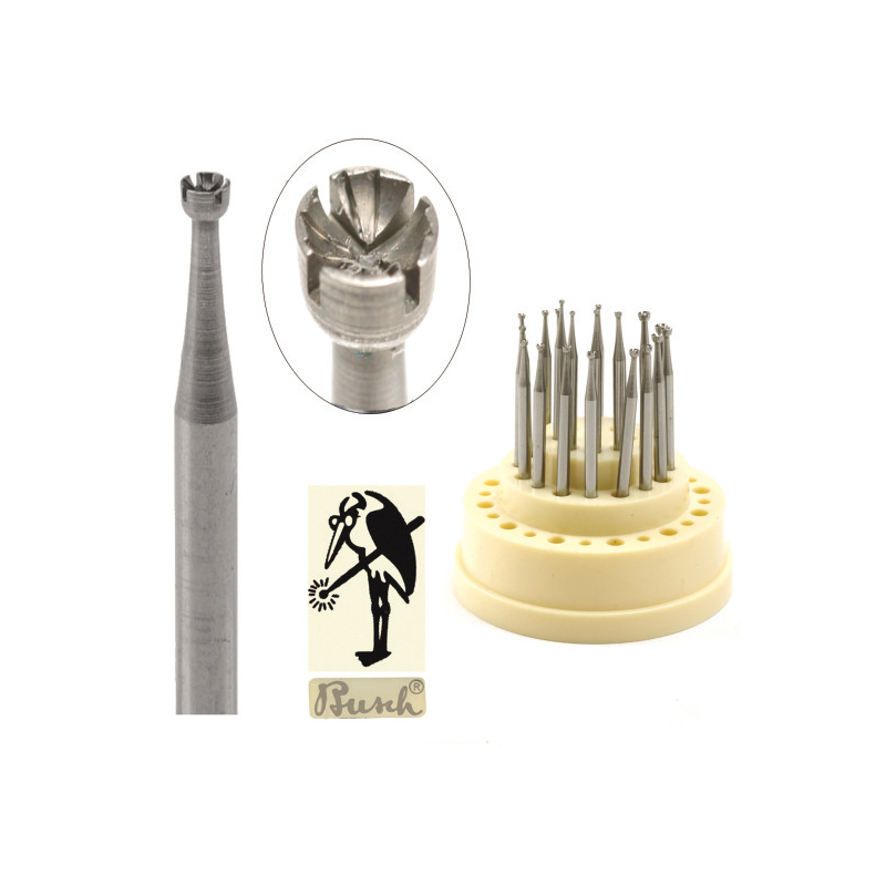 Конвексни фрези TWINCUT Busch 411, 12 броя, 0,80 – 2,00 мм Конвексни фрези TWINCUT Busch 411, 12 броя, 0,80 – 2,00 мм