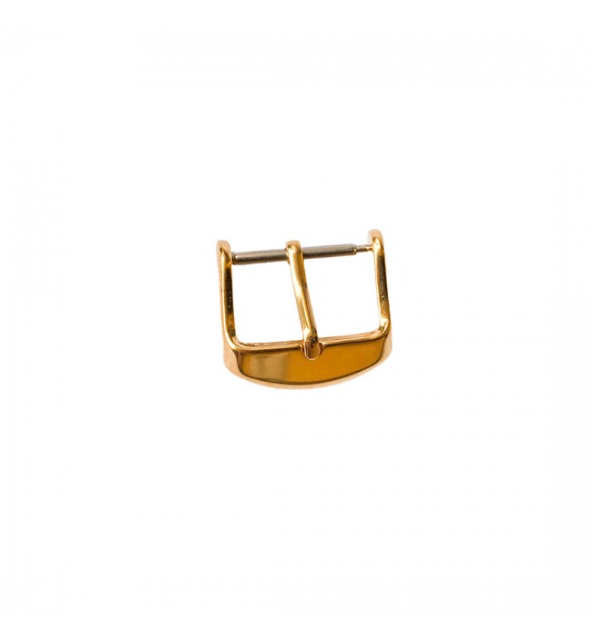 Yellow gold plated buckle for leather strap closure chrono unisex 22mm