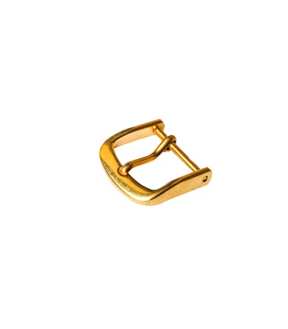 Yellow gold plated buckle for leather strap closure chrono unisex gold spring bar 14mm