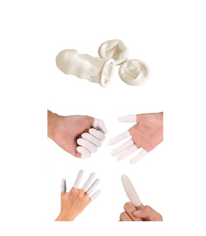 Natural latex rubber finger cots watchmaker Size L 100 pcs