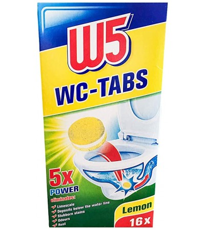 W5 WC Tabs Lemon 16x in Box toilet cleaner