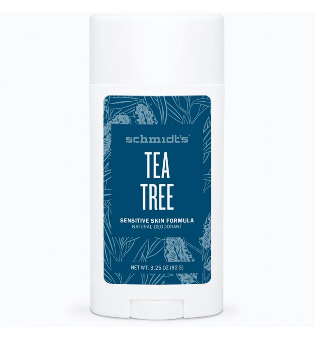 Schmidt's Natural Deodorant, Tea Tree Sensitive Skin Stick 96 gr. (3.25 oz)