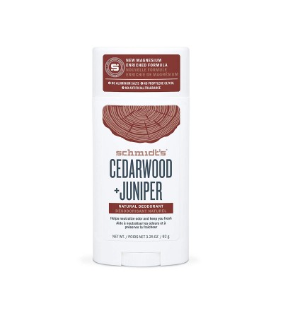 Schmidt's Deodorant Stick, Cedarwood + Juniper, 3.25 Ounce 92 gr.