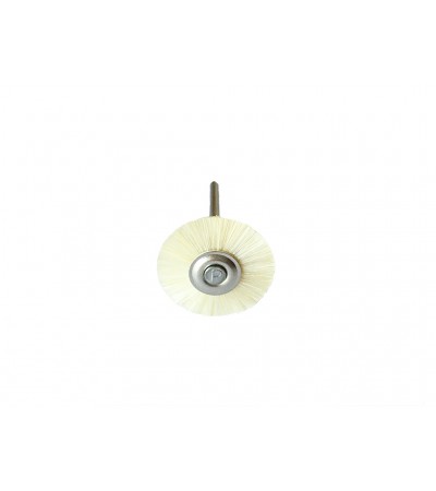 Round miniature goat’s hair soft polishing brushes, mounted bristles 21mm