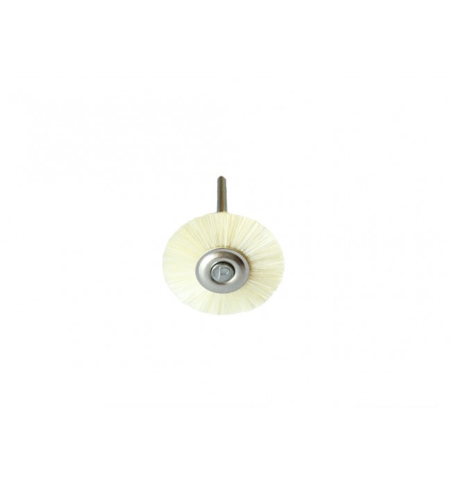 Round miniature goat’s hair soft polishing brushes, mounted bristles 21mm
