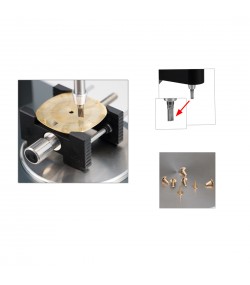 Dial milling device tool replacing the dial feet on a dial watchmakers
