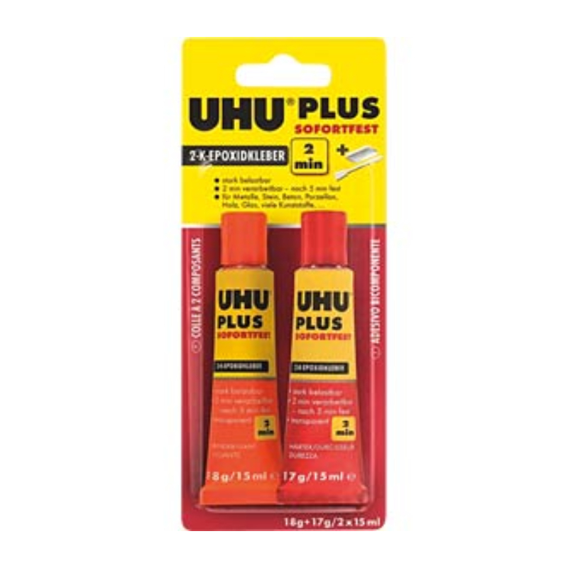 UHU Плюс двукомпонентно лепило 35 г UHU Плюс двукомпонентно лепило 35 г