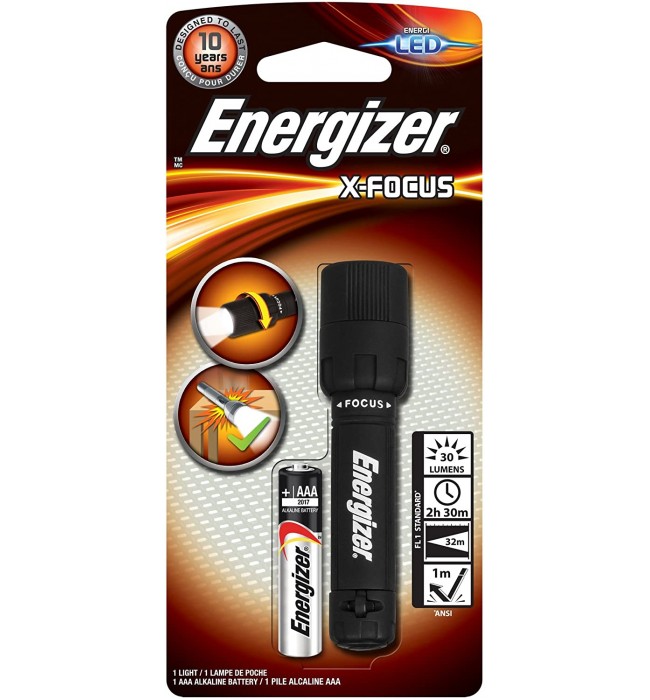 Energizer X Focus Torch with a 1 x AAA battery included