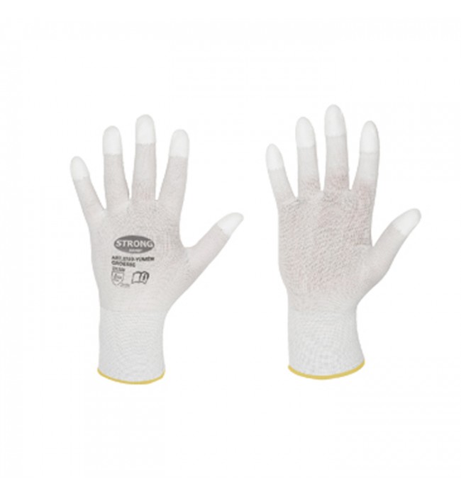 Work gloves with PU fingertips for goldsmiths and watchmakers for polishing S