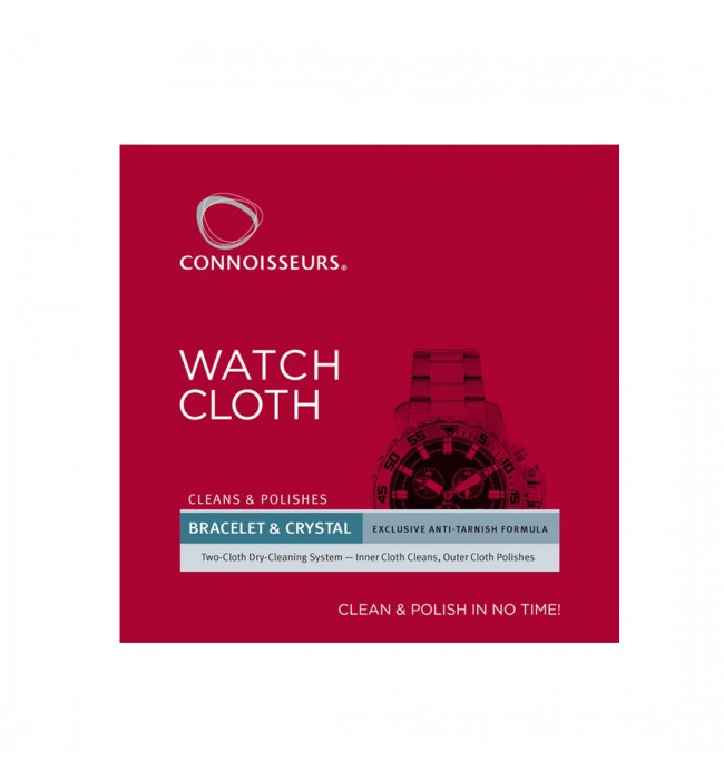 Connoisseurs Watch Cleaning Polishing Anti Tarnish Cloth CONN784