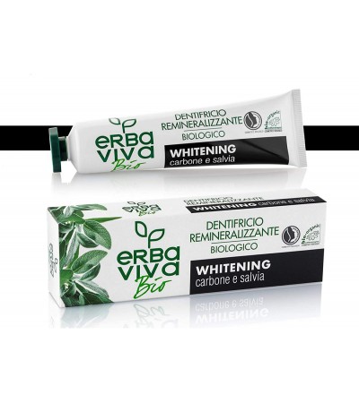 Erba Viva BIO - Organic Toothpaste with charcoal and sage 75 ml