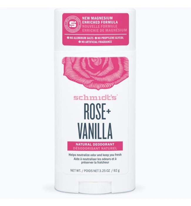 Schmidt's Natural Deodorant Stick Rose & Vanilla 92g