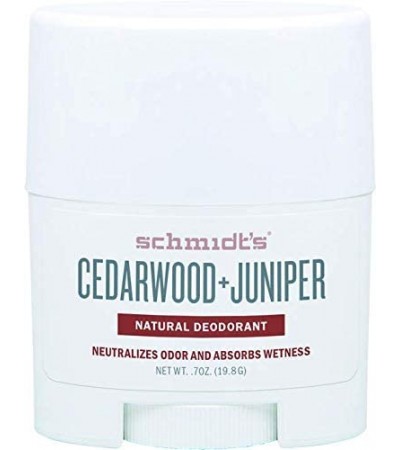 Schmidt’s Deodorant: Cedarwood + Juniper stick travel size 19gr